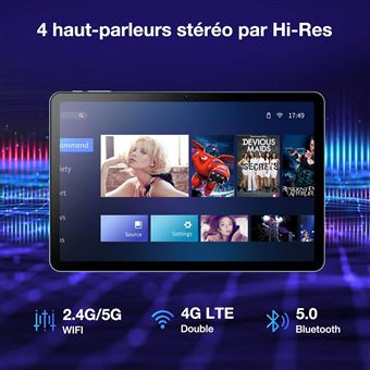 Tablette Tactile 10.1 Pouces FHD Android 13 - 14Go RAM + 128Go ROM Extensible 1To - Avec Clavier Et Souris