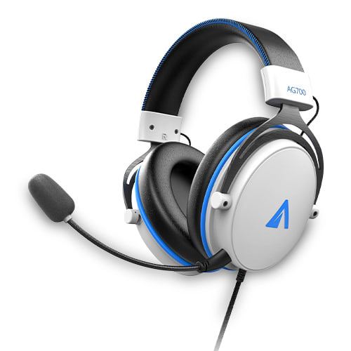 Casque PC Abysm AG700 Pro 7.1 AB854002 Filaire Réduire le Bruit Ambiant Circum-Auriculaire Blanc