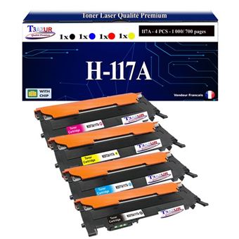 Toner Compatible Noir W2070BK 117A Pour HP Color Laser 150a, 150n - Avec Puce
