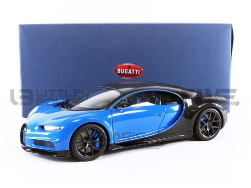 Voiture Miniature de Collection AUTOart 1-18 - BUGATTI Chiron Sport - 2019 - French Racing blue / Carbon - 70997