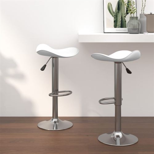 Vidaxl Blanc Tabourets De Bar - Image 3
