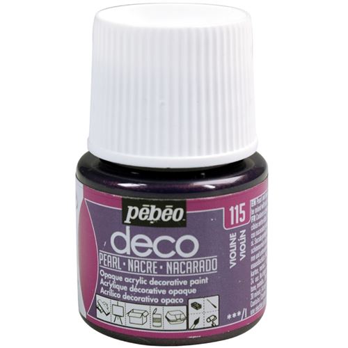 P&eacute;b&eacute;o 285115 D&eacute;co Acrylique 1 Flacon Nacre Violine 45 ml