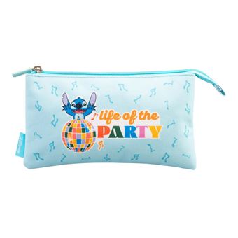 Trousse à Crayons Stitch Collection Waves 3 Compartiments Zippés Disney Bleu clair - 1
