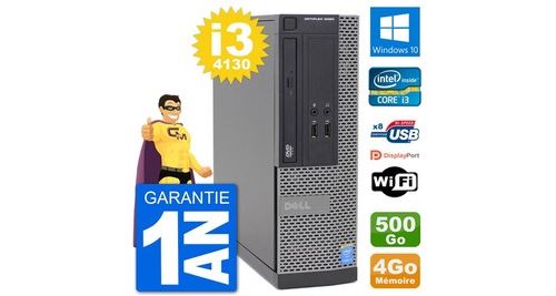 Pc dell optiplex 3020 sff i3-4130 ram 4go disque dur 500go windows 10 wifi