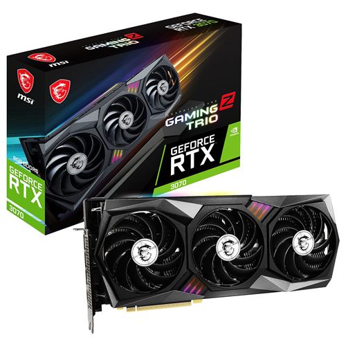 MSI GeForce RTX 3070 GAMING Z TRIO 8G LHR - Carte graphique - GF RTX 3070 - 8 Go GDDR6 - PCIe 4.0 - HDMI, 3 x DisplayPort - État correct N/A sur Fnac