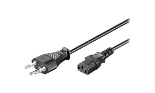 PremiumCord - Câble d'alimentation - IEC 60320 C13 pour Suisses 3 broches (M) - CA 230 V - 2 m - noir - Suisse