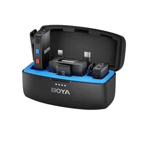 BOYA BOYAMIC All-in-One Wireless Lavalier Mikrofon für iPhone Android DSLR Kameras Gaming Live Streaming Vlog Video Aufnahme