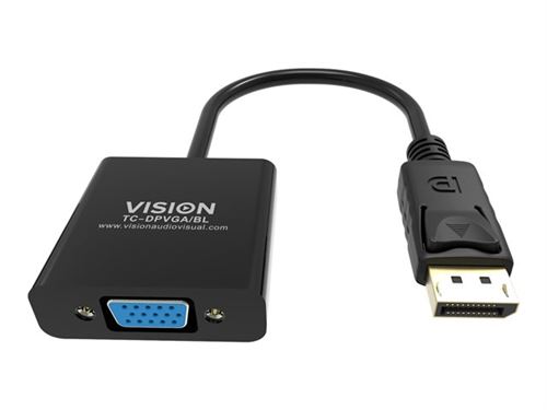 Vision Professional - Adaptateur vidéo - DisplayPort (M) pour HD-15 (VGA) (F) - noir