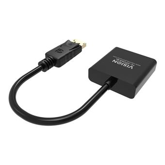 Vision Professional - Adaptateur vidéo - DisplayPort (M) pour HD-15 (VGA) (F) - noir - 1