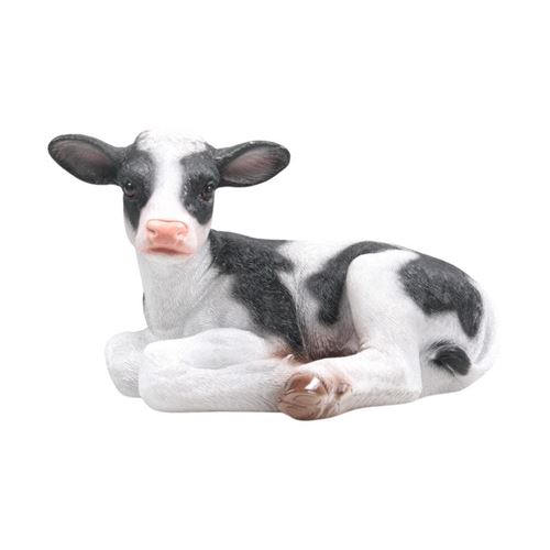 Farmwood Animals - Vache couchée en résine 34 x 21 x 21.5 cm