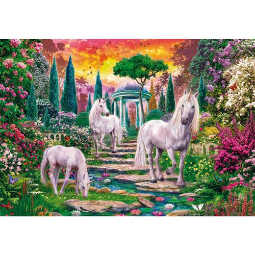 Non Communiqué Puzzle 2000 Pièces : Licornes Dans Le Jardin