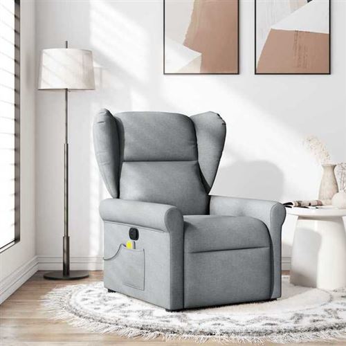 Non Communiqué Gris Vidaxl Fauteuil De Massage, Relaxation Tissu Clair