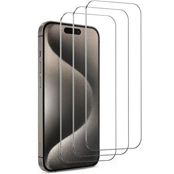 Film de protection en verre trempé pour iPhone 15 Pro