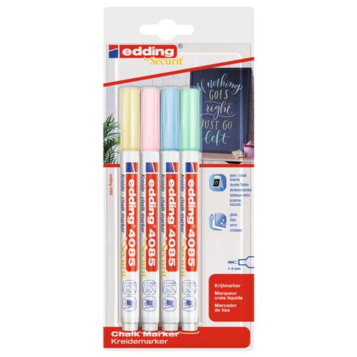 Edding Marqueurs À Craie 4 Pcs Multicolore 4085