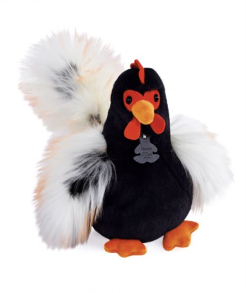 Histoire D Ours - Peluche Coq Rico - Noir et Blanc - 26 cm - Image 3