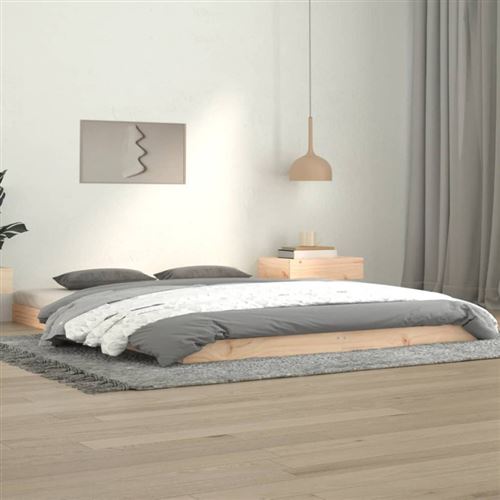 vidaXL Cadre de lit 140x190 cm bois de pin massif
