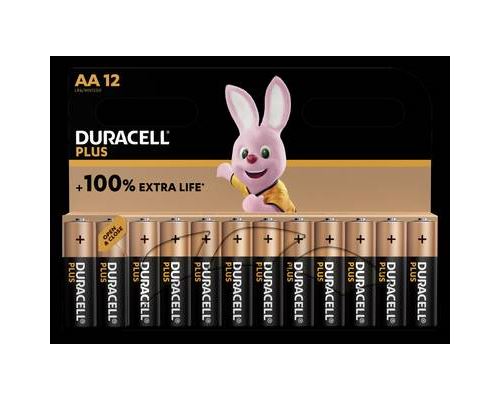 Pack de 12 Piles alcalines Duracell Plus type LR6 AA