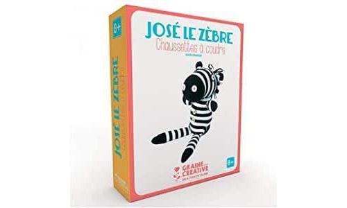 Doudou à faire soi-même - José le Zèbre chaussette à coudre - Graine Créative