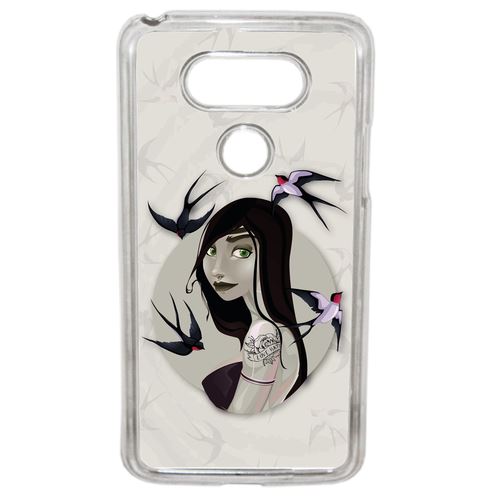 Coque Illustration Fond Gris Compatible G5 Transparent