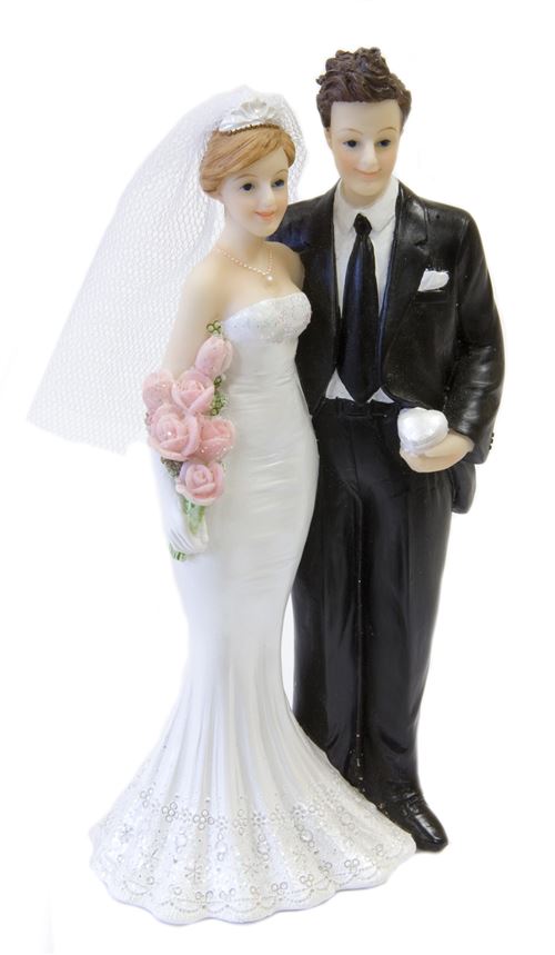 Couple mariés Alliances - 15 cm