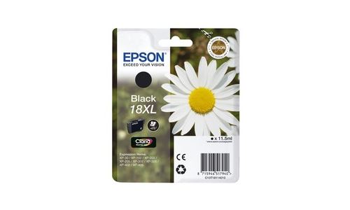 Epson 18XL - XL - noir - original - cartouche d'encre - pour Expression Home XP-212, 215, 225, 312, 315, 322, 325, 412, 415, 422, 425
