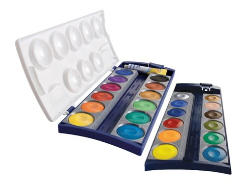 Pelikan Bo&icirc;te de peinture standard d'&eacute;cole K24, 24 couleurs