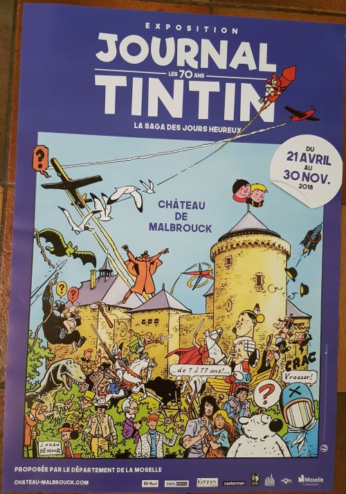 Journal TINTIN - Exposition : Les 70 ans - AFFICHE