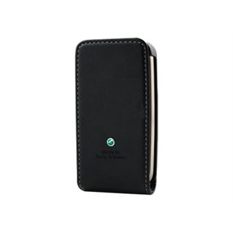 Housse Slim Magnétique En Cuir éco Pour Sony Xperia E – Noir – Protection Anti-choc