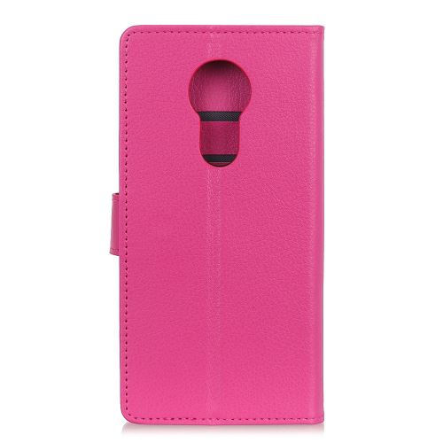 Etui en PU magnétique rose pour votre Motorola Moto G7 Power