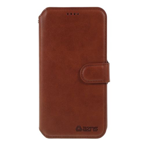 Etui en PU avec support et emplacements pour cartes marron pour votre Apple iPhone XR 6.1 pouces (2019)