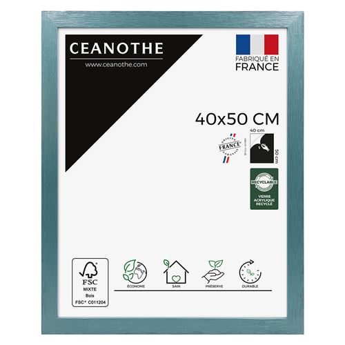 Cadre photo Tutti Frutti menthol 40x50 cm, bois reconstitué - marque française