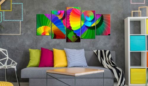 Tableau - Twisted Colours .Taille : 200x100