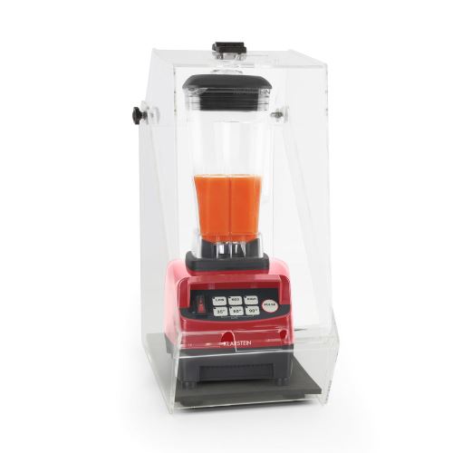 Klarstein Mixeur blender sur pied 2 litres avec caisson d'insonorisation - 1500W de puissance - 40000 tours/minute - Sans BPA - Rouge