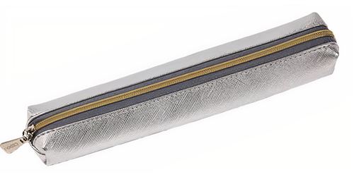 Cedon pochette 18,5 x 3,5 cm cuir artificiel argent/or