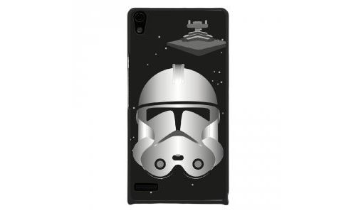 Coque rigide pour Huawei Ascend P6 avec impression Motifs clone et vaisseau spatial