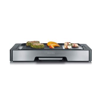 SEVERIN PG 8615 - Grill barbecue/plancha - 1288 cm ² - inox brossé/noir