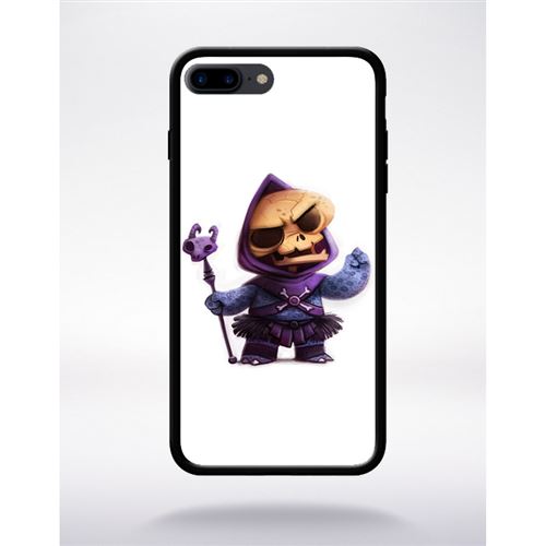 Coque funny squelette qui fait peur compatible apple iphone 7 plus bord noir silicone