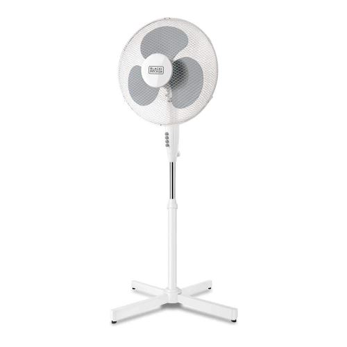 Black + Decker BXEFP40E Ventilateur sur Pied, Plastique, Blanc [Classe énergétique A]