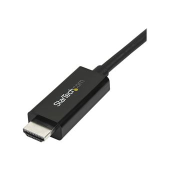 StarTech.com Câble adaptateur Mini DisplayPort vers HDMI de 3 m - Convertisseur Mini DP vers HDMI avec câble intégré - 4K 30 Hz - Noir - Câble adaptateur - Mini DisplayPort mâle pour HDMI mâle - 3 m - noir - support 4K - 1