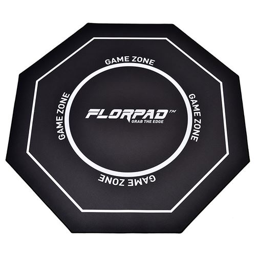 florpad florpad game zone gamer-/esport-bodenschutzmatte - schwarz, weic noir