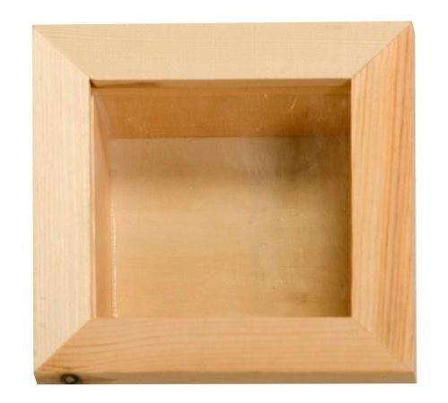 Vitrine en bois 15 x 15 cm