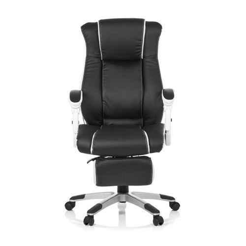 Chaise de bureau Gaming / Chaise de bureau GAMING RELAX simili cuir noir/blanc