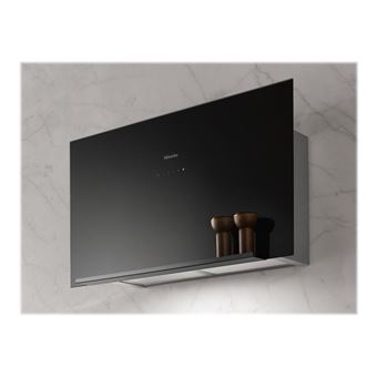Miele DA 9091 W Screen - Hotte - hotte décorative - largeur : 88 cm - profondeur : 32 cm - extraction et recirculation (avec kit de recirculation supplémentaire) - gris graphite