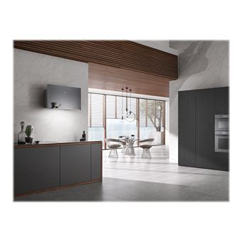 Miele DA 9091 W Screen - Hotte - hotte décorative - largeur : 88 cm - profondeur : 32 cm - extraction et recirculation (avec kit de recirculation supplémentaire) - gris graphite