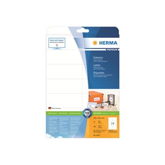 Folios Pegatinas Para Imprimir A4 Herma 5051_ A4, 48,3 X 25,4 Mm - Pack De 1100 Etiquetas, A4, 48.3 X 25.4 Mm, Color Blanco Papel Etiquetas Adhesivas A4 Impresora