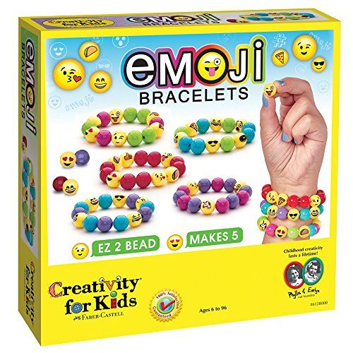 Kit de bricolage avec bracelet de perles Emoji Creativity for Kids - Donne 5 bracelets Emoji