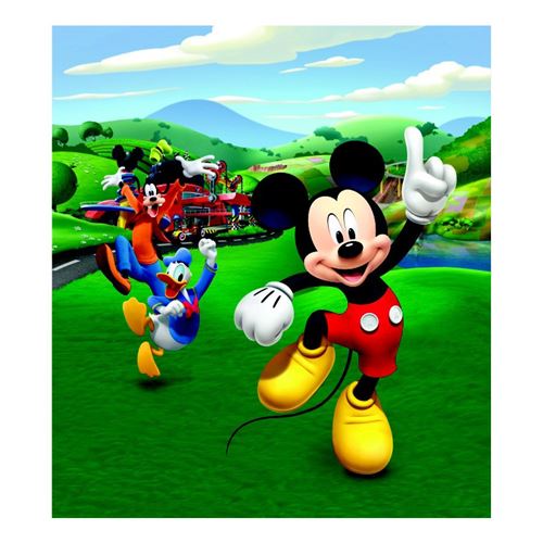AG ART Papier peint XL intisse Mickey Mouse et ses amis Donald et Pluto de Disney 180X202 CM