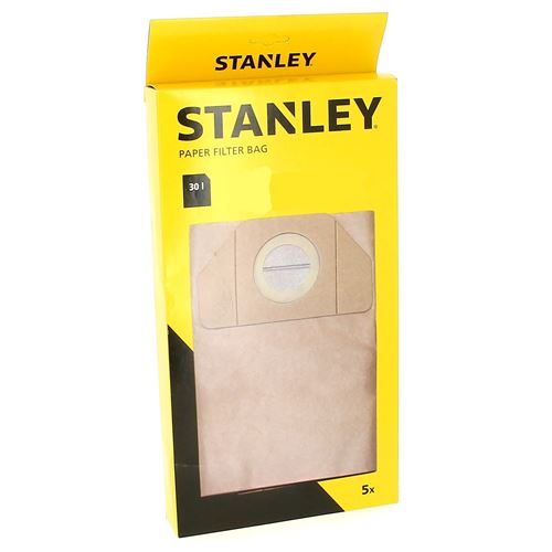 STANLEY Sacs aspirateur par 5 30l pour Aspirateur 