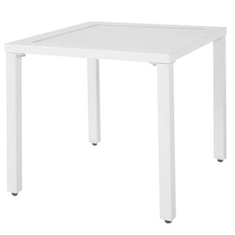 Table D Appoint D Exterieur Aluminium Verre Blanc Vado
