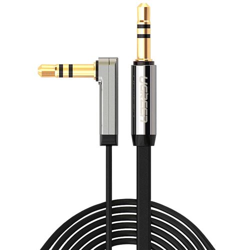 (#1) 3.5mm Male to 3.5mm Male Elbow Audio Connector Adapter Cable Gold-plated Port Car AUX Audio Cable, 2m